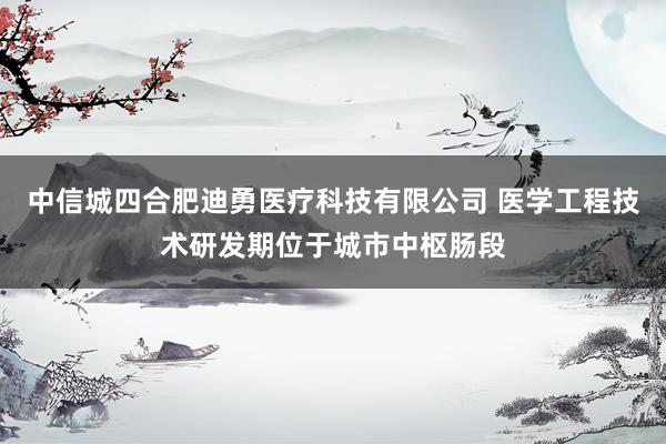 中信城四合肥迪勇医疗科技有限公司 医学工程技术研发期位于城市中枢肠段