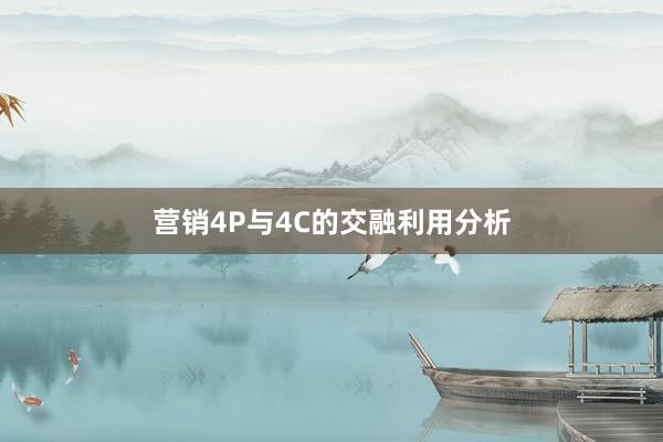 营销4P与4C的交融利用分析